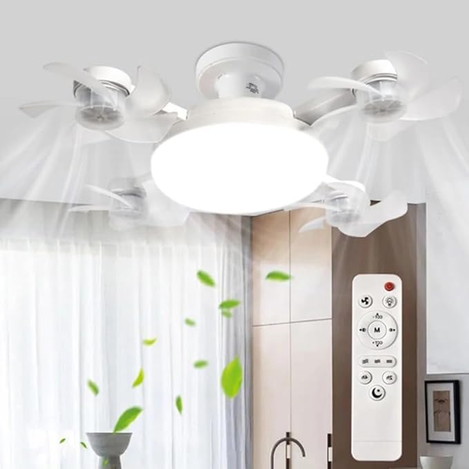 Ventilateur de Plafond LED Design avec Télécommande – Silencieux & Économique