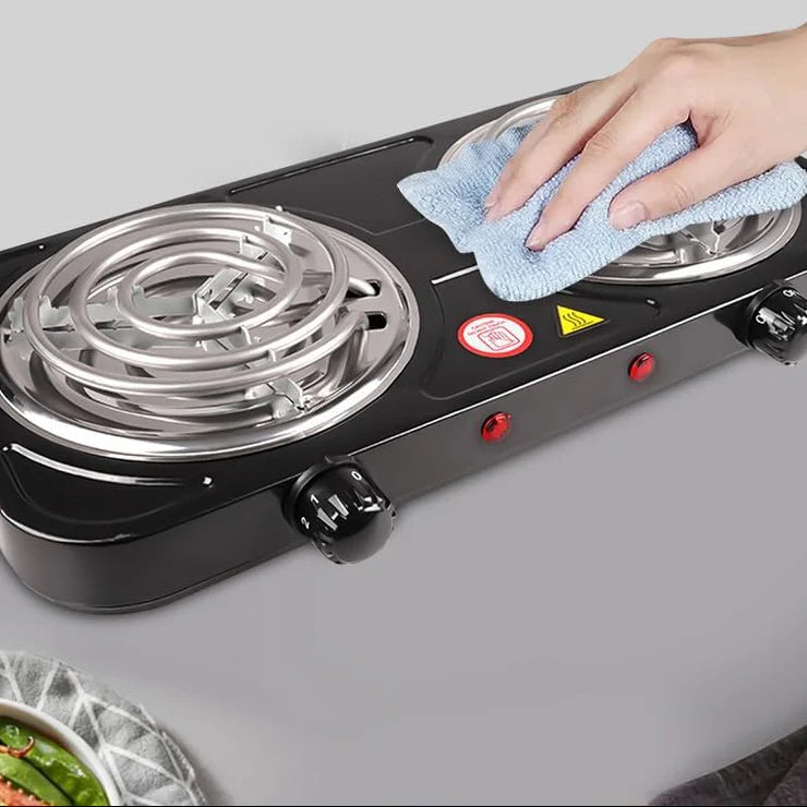Cuisinier Électrique Double Plaque Portable – Cuisine Rapide Sans Gaz